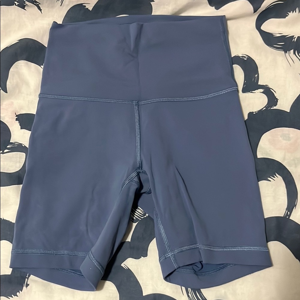 Women's Blue High-Waisted Shorts